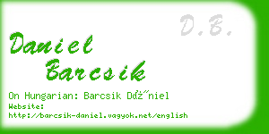 daniel barcsik business card